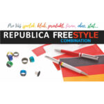REPUBLICA FREESTYLE  propiska plast  s potiskem