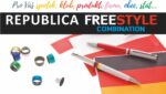 REPUBLICA FREESTYLE  propiska plast  s potiskem