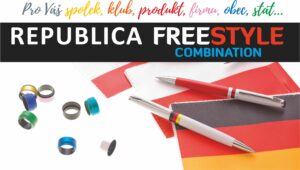 REPUBLICA FREESTYLE  propiska plast  s potiskem