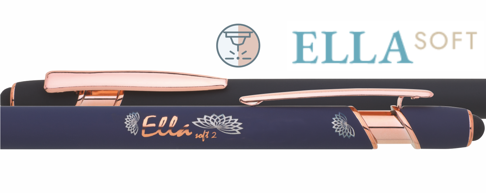 ELLA SOFT propiska kov – hrot 1 mm bordo s potiskem loga